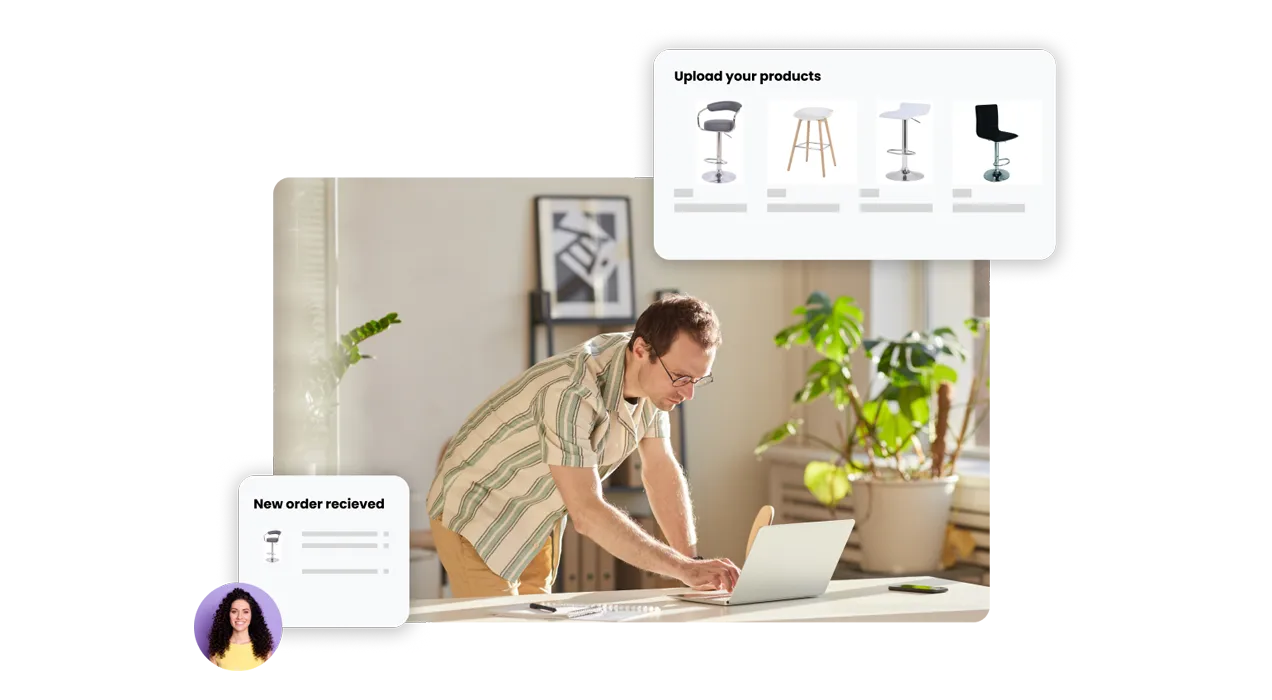 Uploading new products and receiving orders