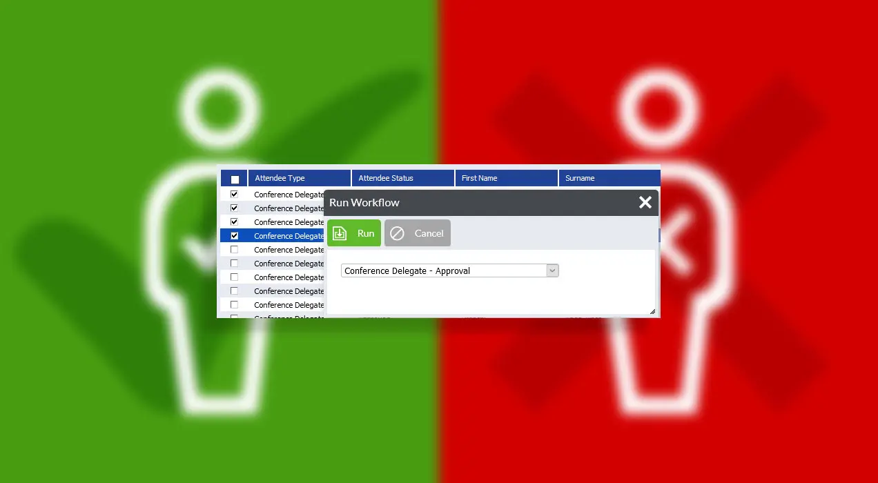 Approval process for an event