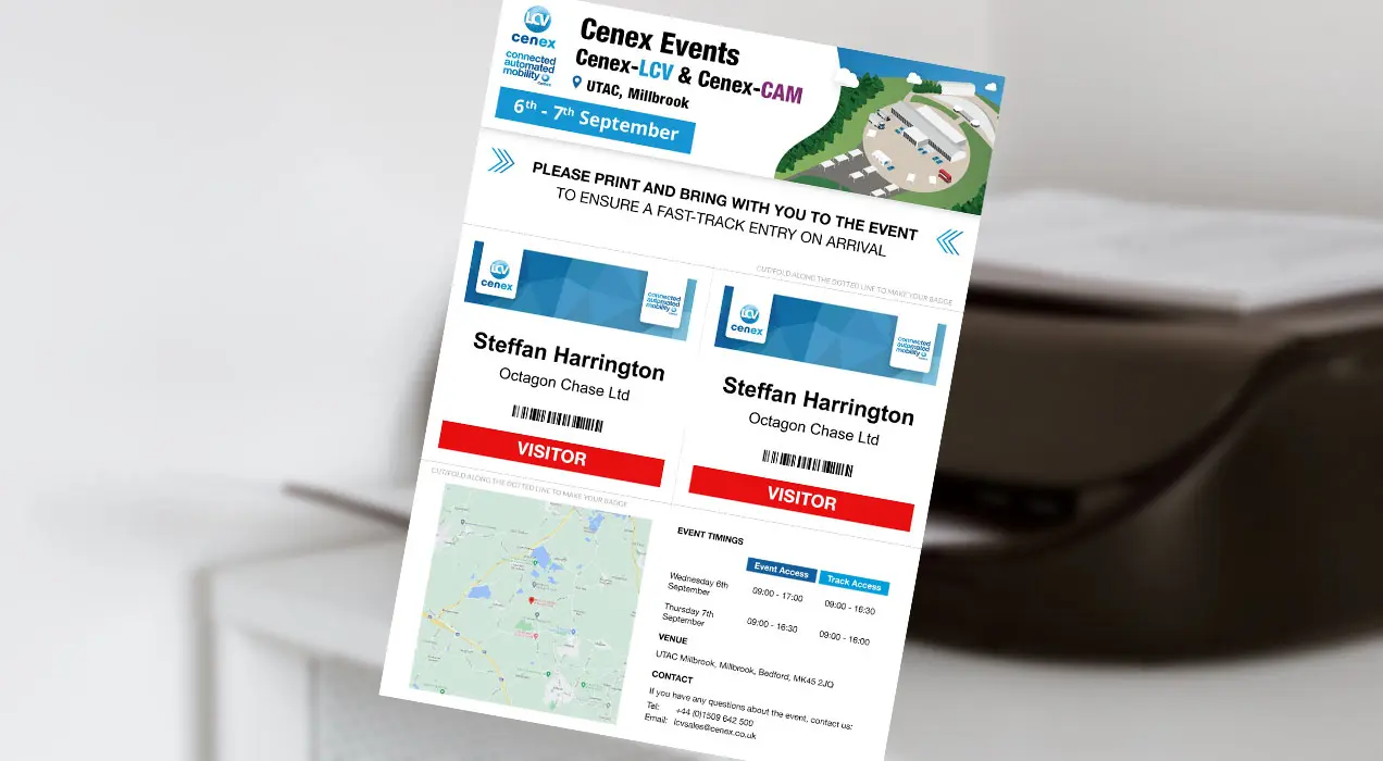 Badge printed at home