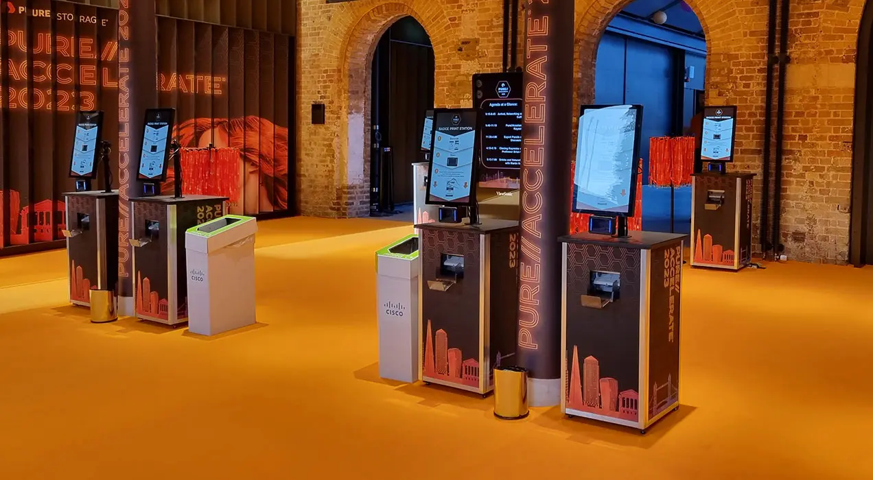 PrintPod registration stations ready to use