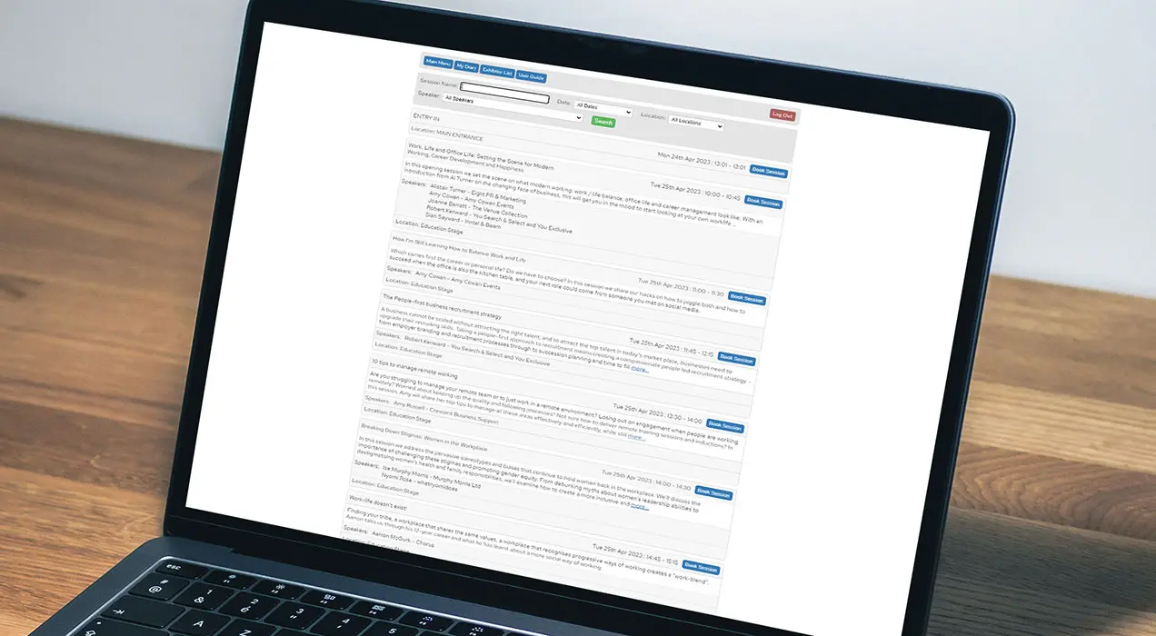 Viewing sessions to book