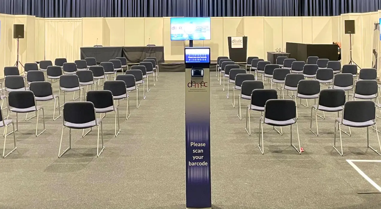 ScanPod at the entrance to a seminar room